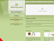 Tablet Screenshot of medicalpropertyadvisers.com